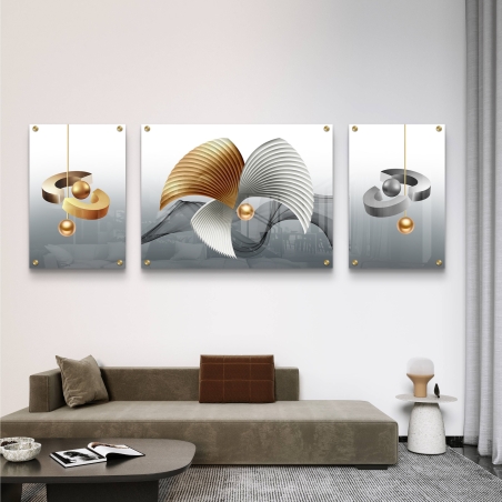 תמונת זכוכית מחולקת לשלשה 