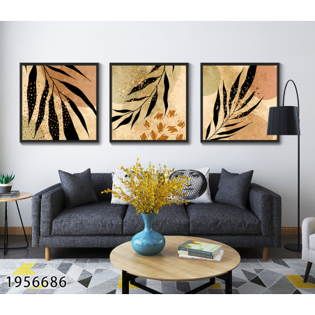 שלישיית תמונות מרובעות לסלון/פינת אוכל/ משרד דגם 1956686