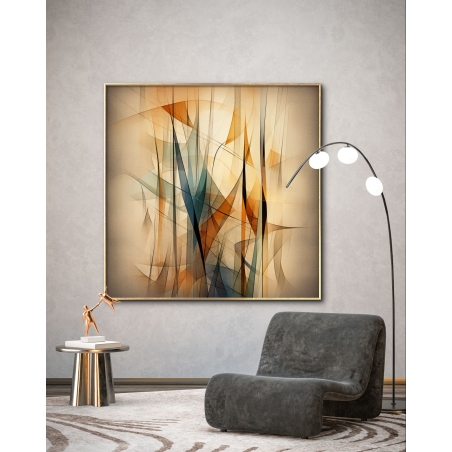 תמונת קנבס מרובעת בסגנון אבסטרקט 