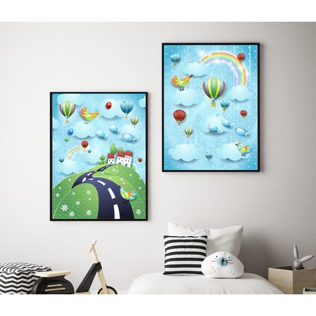 זוג תמונות לחדר ילדים קולקציית 