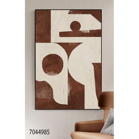 תמונה לסלון או למשרד מודפסת על קנבס כותנה אבסטרקט-מודרני דגם 7044985