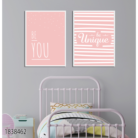 זוג תמונות ממוסגרות לחדר ילדות דגם 1838462