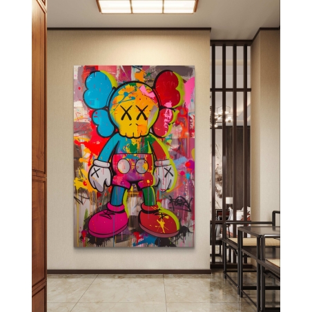 תמונת קנבס צבעונית - גרפיטי בסגנון מודרני ועכשווי 