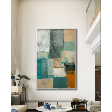 תמונת קנבס לסלון בסגנון גאומטרי 