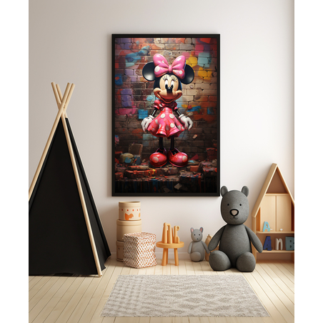 תמונה מקורית לחדר ילדים גרפיטי מיני מאוס  4082321