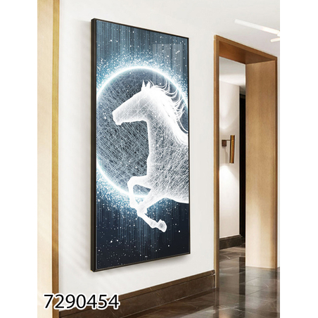 תמונה לסלון לפינת אוכל או למשרד סוס אבסטרקט על קנבס או זכוכית במבחר מידות דגם-7290454