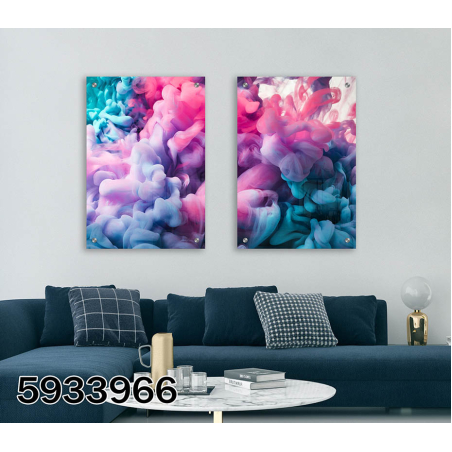 זוג תמונות בהדפסה ישירה על זכוכית דגם 5933966