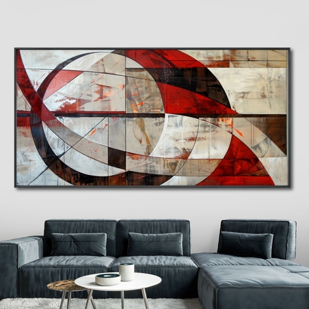 תמונת קנבס לסלון בסגנון גאומטרי 