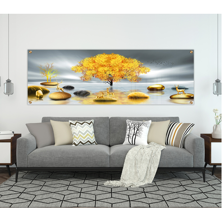 תמונת זכוכית  פנורמית מיוחדת לסלון לפינת אוכל או למשרד  דגם-G23819525