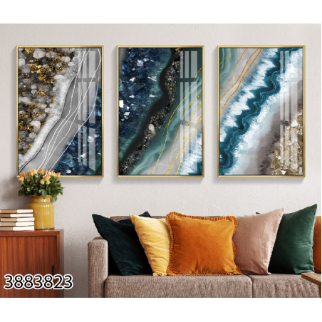 שלשה על קנבס מתוח וממוסגר לחדר השינה או לסלון דגם 3883823