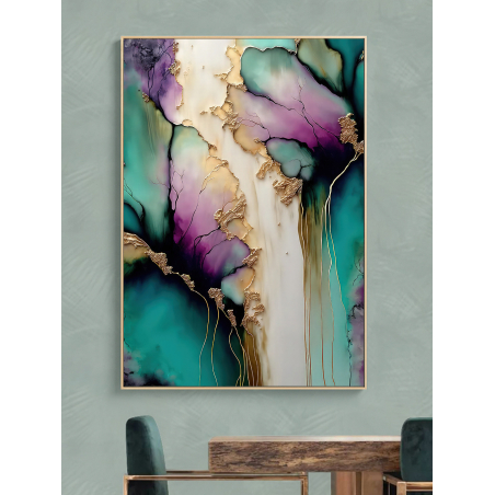 תמונה לסלון או למשרד אבסטרקט מודפסת על קנבס דגם 403043