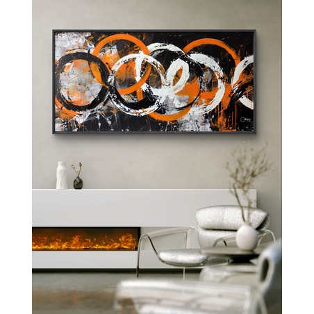 תמונת קנבס לסלון בסגנון גאומטרי 