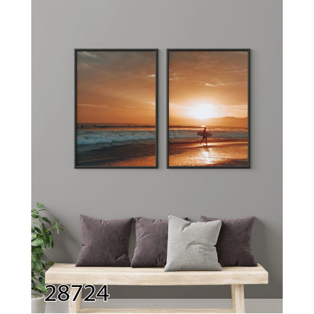 זוג תמונות על קנבס בבחירת המעצבת לסלון למשרד או לחדר השינה דגם 28724