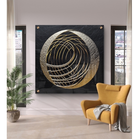 תמונת זכוכית מרובעת לסלון/פינת אוכל 