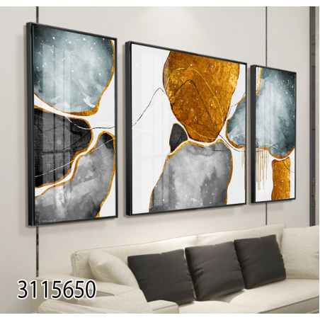 תמונה לסלון  מודפסת על כותנה מחולקת דגם  3115650