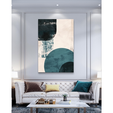 תמונת קנבס לסלון בסגנון גאומטרי 