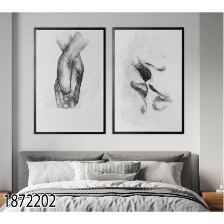 זוג תמונות על קנבס בבחירת המעצבת לסלון למשרד או לחדר השינה דגם 1872202