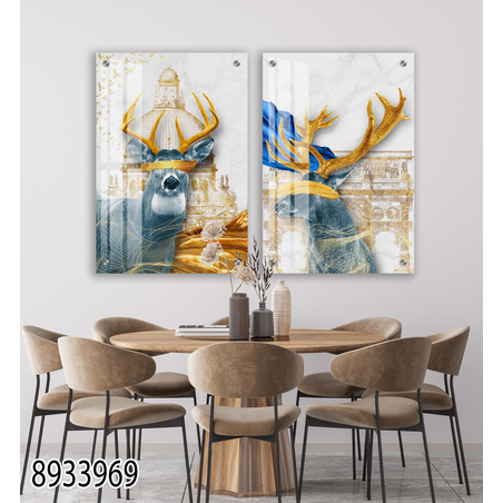 זוג תמונות  בהדפסה ישירה על זכוכית דגם 8933969