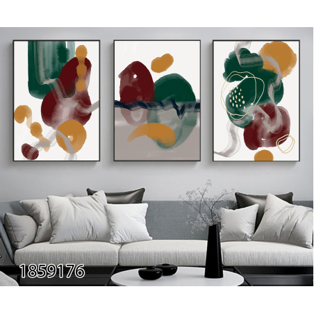 שלשה על קנבס מתוח וממוסגר לחדר השינה או לסלון דגם 1859176