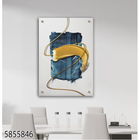 תמונה מקורית בסגנון מופשט למשרד או לסלון מודפסת על זכוכית דגם 5855846