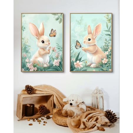 זוג תמונות על קנבס לחדר ילדים 