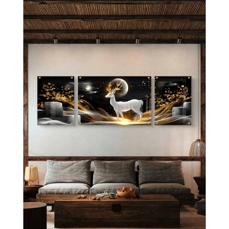 תמונת זכוכית מחולקת לסלון 