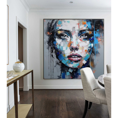 תמונת קנבס מרובעת פנים יפות במברשת דגם 310525