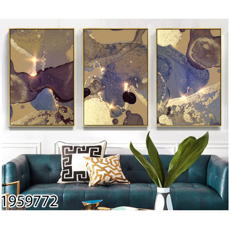 שלשה על קנבס כותנה!! מתוח וממוסגר לסלון או למשרד דגם 1959772