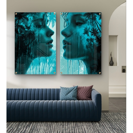 זוג תמונות זכוכית 