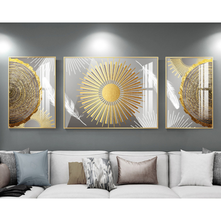 תמונה מחולקת לסלון על קנבס עם אפשרות לחיפוי זכוכית דגם 3803618