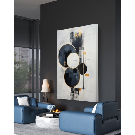 תמונת קנבס לסלון בסגנון גאומטרי 