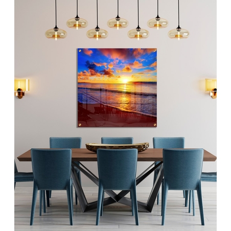 תמונת  זכוכית מרובעת למטבח\פינת אוכל או לסלון דגם 10387033