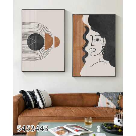 זוג תמונות על קנבס  בסגנון מודרני לסלון למשרד או לחדר השינה דגם 5453443