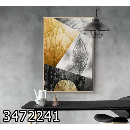 תמונה לסלון או למשרד מודפסת על קנבס כותנה אבסטרקט דגם 3472241