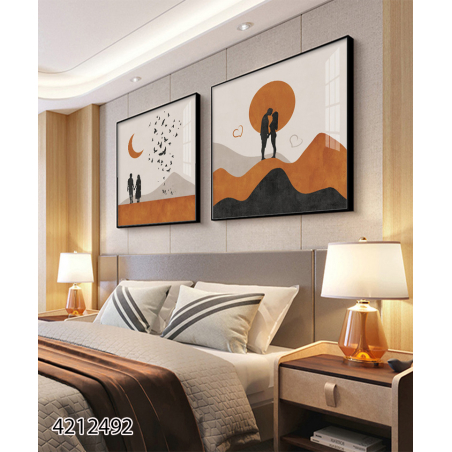 זוג תמונות מיוחדות לחדר השינה או לסלון דגם  4212492