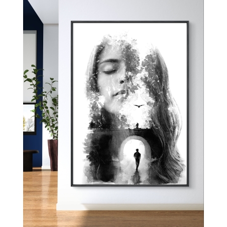 תמונת קנבס לחדר שינה בסגנון רומנטי 