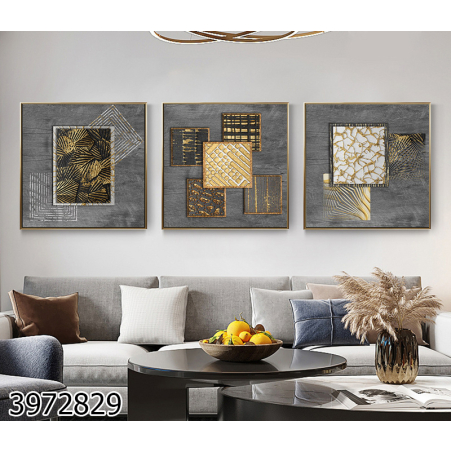 שלישיית תמונות מרובעות לסלון/פינת אוכל/ משרד דגם 3972829