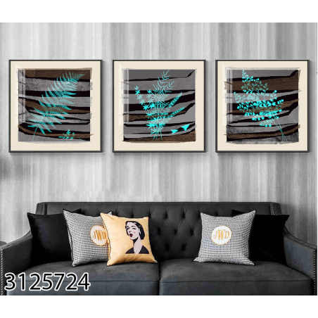 שלישיית תמונות מרובעות לסלון דגם 3125724