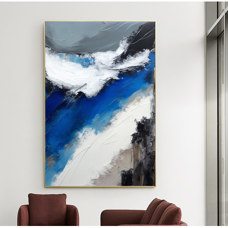 תמונה לסלון או למשרד מודפסת על קנבס כותנה אבסטרקט-מודרני דגם 3202107
