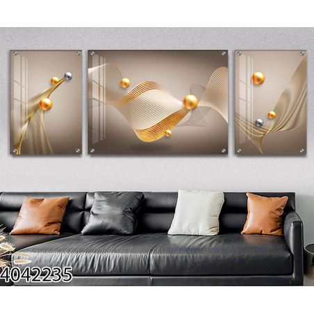 תמונה מחולקת לסלון מודפסת על זכוכית דגם 4042235