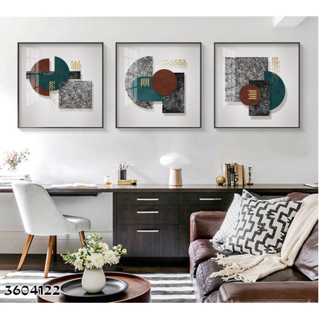 שלישיית תמונות מרובעות לסלון/פינת אוכל/ משרד דגם 3604122