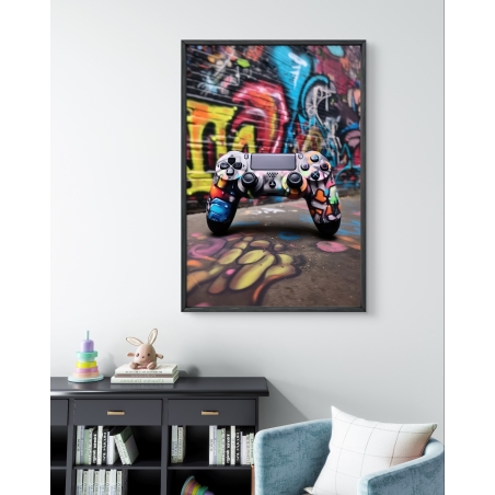 תמונת קנבס לחדר ילדים בסגנון גרפיטי 