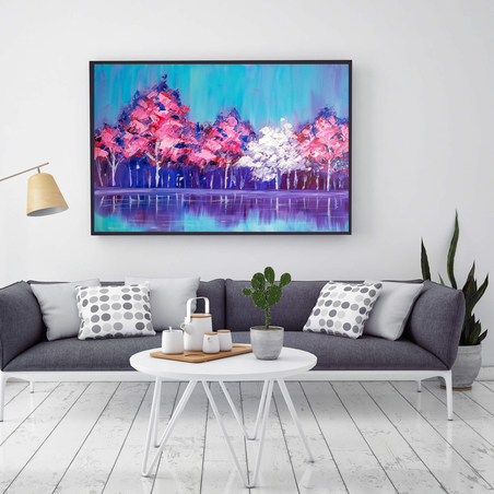 תמונה לסלון או למשרד מודפסת על קנבס כותנה אבסטרקט-מודרני דגם 21657615-4