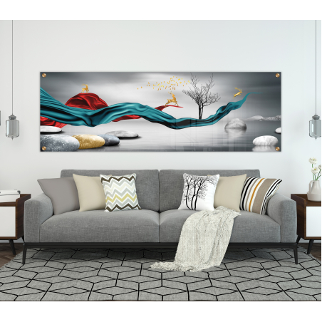 תמונת זכוכית  פנורמית מיוחדת לסלון לפינת אוכל או למשרד  דגם-G3968022