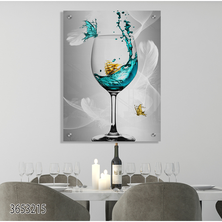 תמונה מעוצבת מקורית מודפסת על זכוכית דגם 3653215