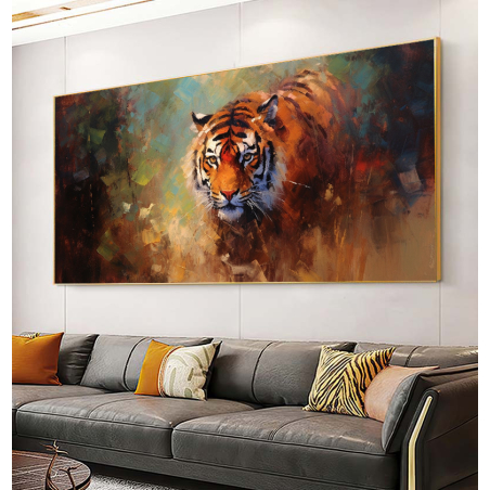 תמונת קנבס של נמר צבעוני מודרני דגם 462701