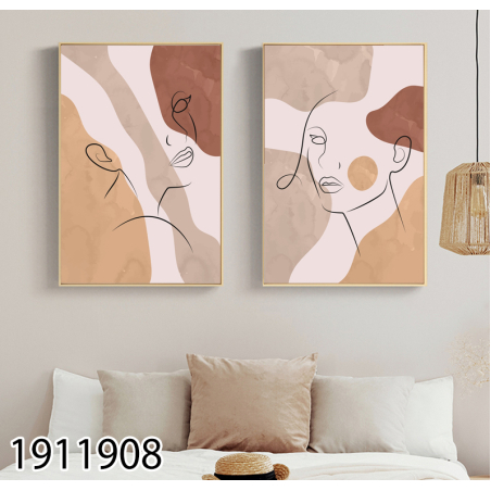 זוג תמונות  לסלון או לחדר השינה דגם 1911908