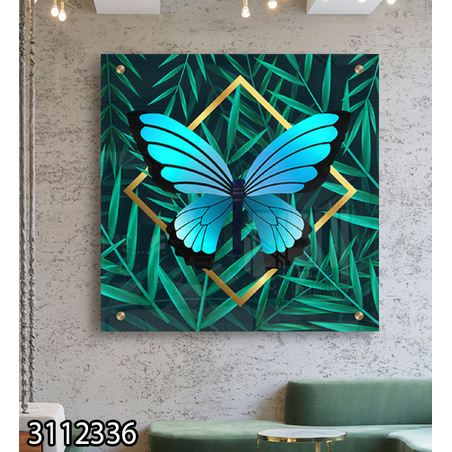 תמונת זכוכית מרובעת לפינת אוכל למשרד או למטבח דגם-3112336