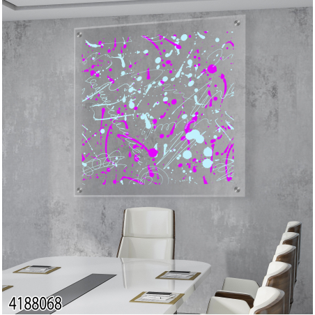 תמונת זכוכית עם רקע שקוף לסלון למשרד או לחדר עבודה דגם 418806871