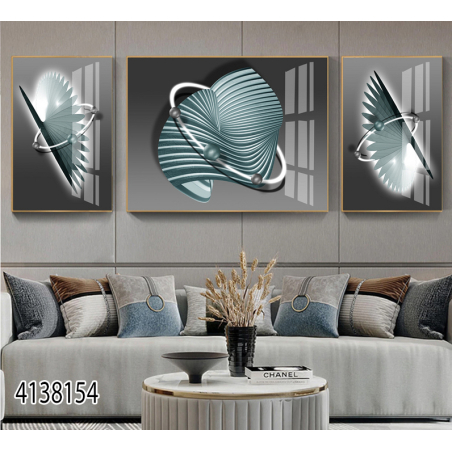 תמונת תלת מימד מחולקת לסלון על קנבס עם אפשרות לחיפוי זכוכית דגם 4138154